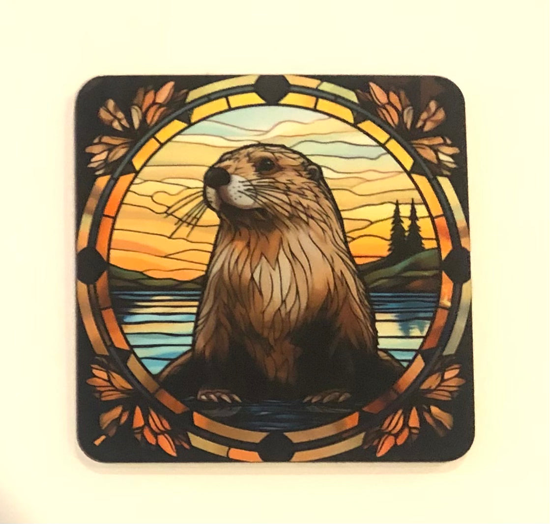 Beaver in lake